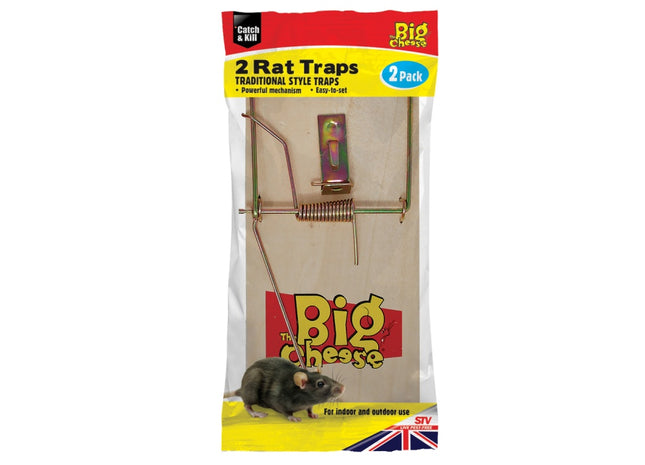 The Big Cheese Wooden Rat Trap 2 Pack
