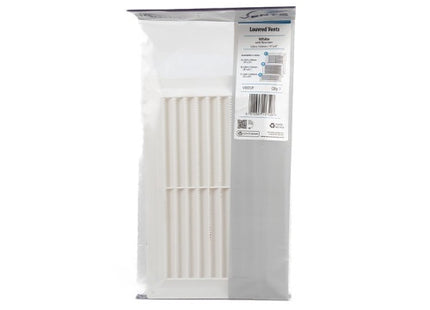 PS 9"X6" White Plastic Louvre Vent