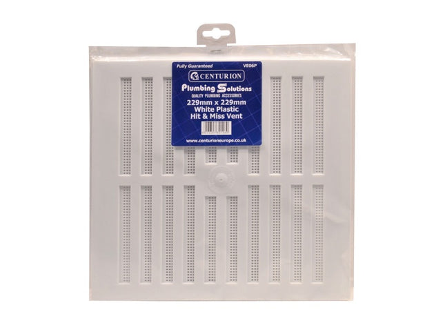 Ps White Plastic Hit & Miss Vents
