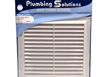 PS 9"X9" White Plastic Louvre Vent