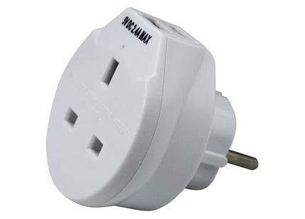 Uni-Com Travel Socket with USB Charger Uni-Com - RockBottom Northampton
