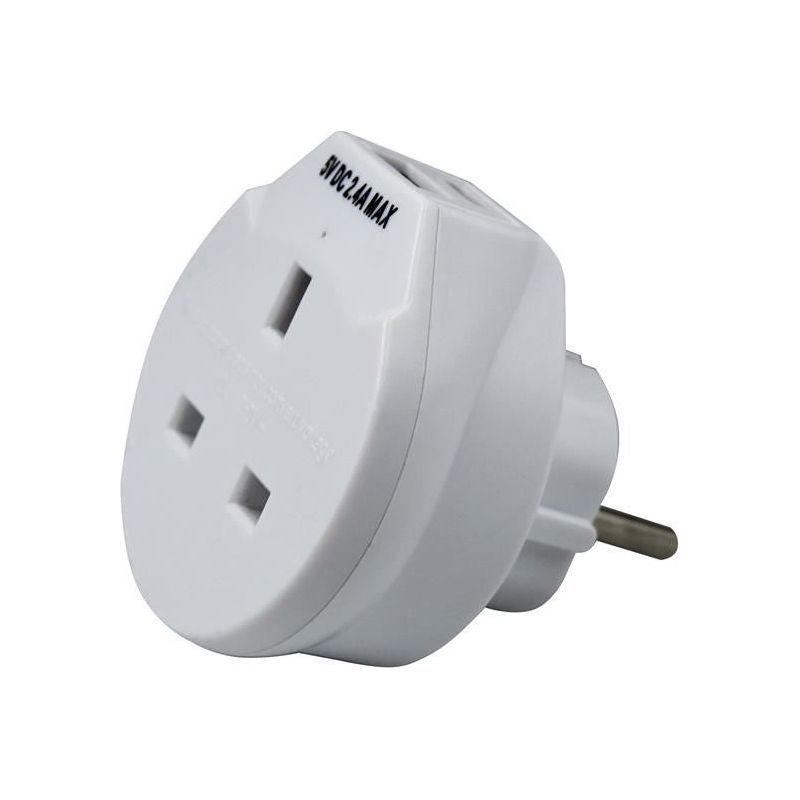 Uni-Com Travel Socket with USB Charger Uni-Com - RockBottom Northampton