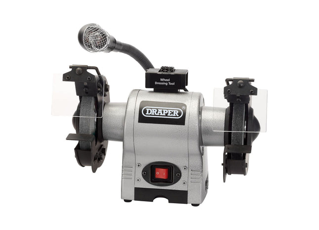 Draper Bench Grinder With Worklight, 150mm, 370W 05095 Draper - Town Tools 
