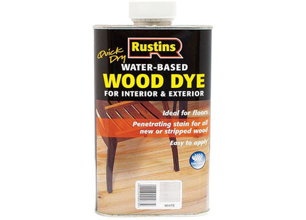 Rustins Quick Dry White Wood Dye 250ml Rustins - RockBottom Nothampton
