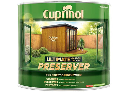 Cuprinol Ultimate Garden Wood Preserver Golden Oak 1 litre Cuprinol - RockBottom Northampton