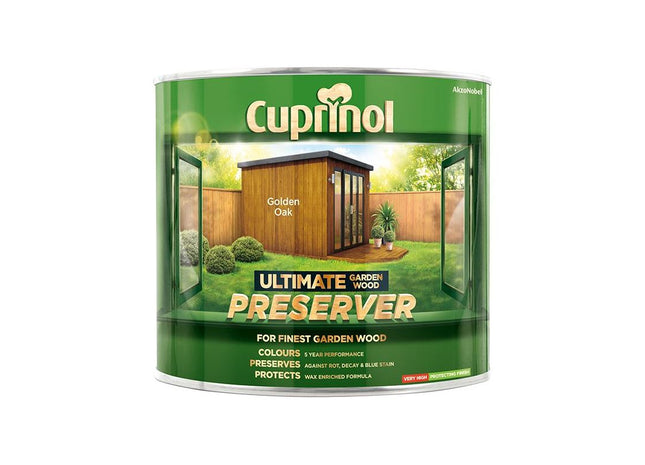 Cuprinol Ultimate Garden Wood Preserver Golden Oak 1 litre Cuprinol - RockBottom Northampton