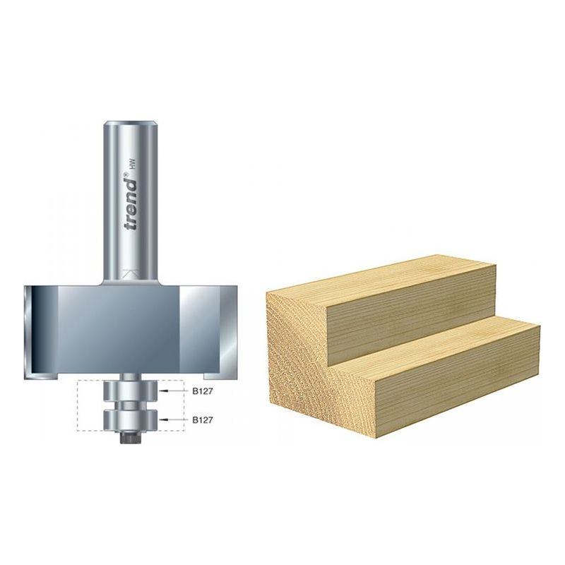 Trend 46/390 x 1/2 TCT Bearing Guided Rebater 22.5mm x 50.8mm Trend - RockBottom Northampton