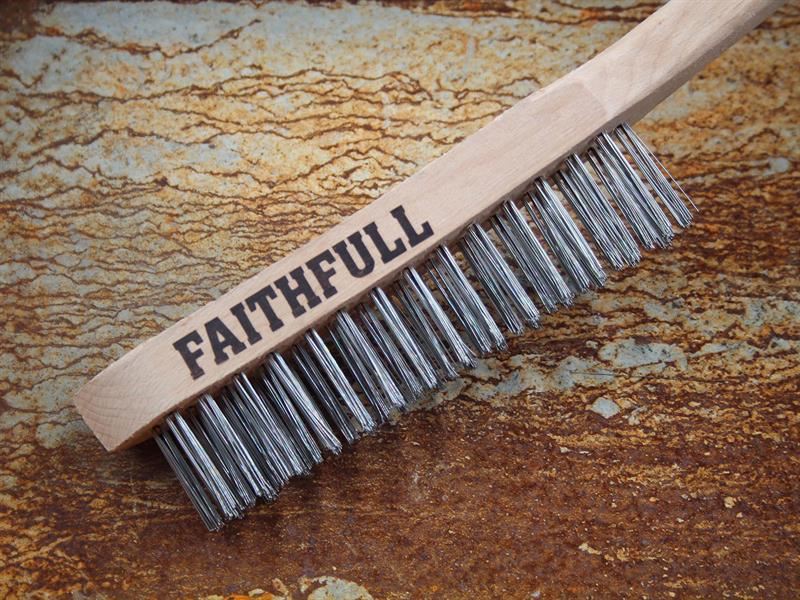 Faithfull Heavy-Duty Stainless Steel Scratch Brush, 3 Row Faithfull - RockBottom Northampton