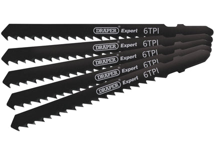 Draper DT144D Jigsaw Blade Set, 100mm (5 Piece) 81725 Draper - Town Tools 