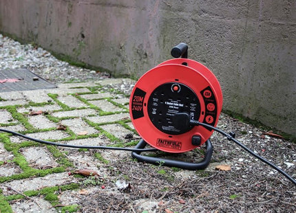 Faithfull Power Plus Open Cable Reel 240V 20m 13A 4 Socket (1.25mm Cable) Faithfull Power Plus - RockBottom Northampton