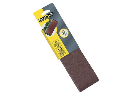 Flexovit Cloth Sanding Belt 533 x 75mm Fine 120G (Pack 2) Flexovit - RockBottom Northampton