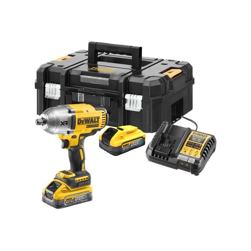 Dewalt Power Tools DCF900H2T POWERSTACK™ Impact Wrench 18V 2 x 5.0Ah Li-ion DeWALT Power Tools - RockBottom Northampton
