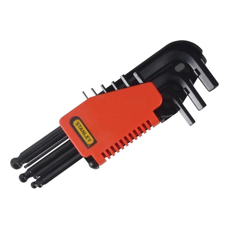 Stanley® Hand Tools Metric Ball End Hexagon Key Set, 9 Piece STANLEY® Hand Tools - RockBottom Nothampton