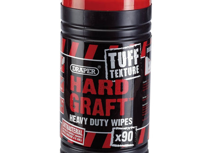 Draper 'Hard Graft' Tuff Texture Heavy Duty Wipes (Tub of 90) 84712 Draper - Town Tools 