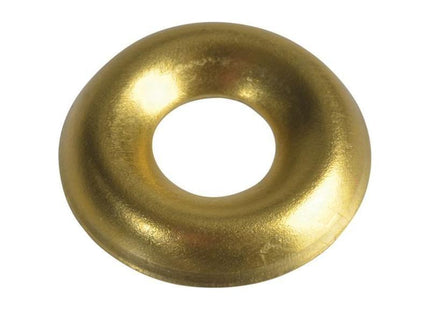 Forgefix Screw Cup Washers Solid Brass Polished No.6 Bag 200 ForgeFix - RockBottom Northampton