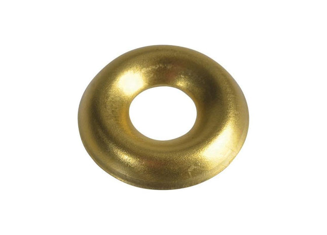 Forgefix Screw Cup Washers Solid Brass Polished No.6 Bag 200 ForgeFix - RockBottom Northampton