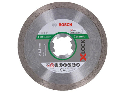 Bosch Powertool Accessories X-LOCK Standard for Ceramic Diamond Cutting Disc 115 x 22.23mm Bosch Powertool Accessories - RockBottom Northampton