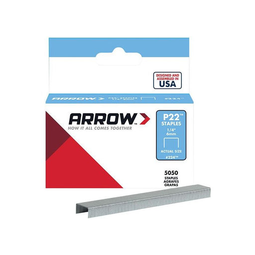 Arrow P22 Staples 6mm (1/4in) (Box 5050) Arrow - RockBottom Northampton 
