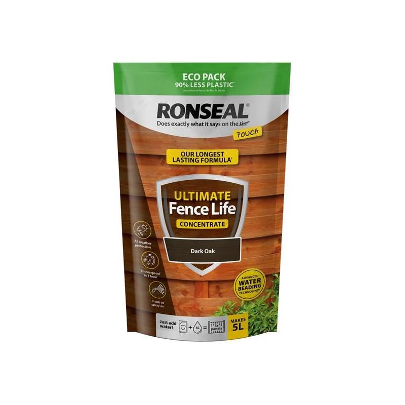 Ronseal Ultimate Fence Life Concentrate Dark Oak 950ml Ronseal - RockBottom Nothampton
