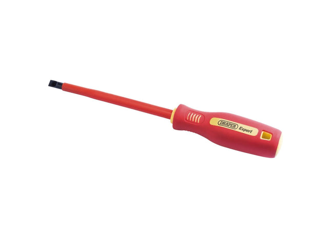 Draper Fully Insulated Plain Slot Screwdriver, 8 x 150mm (Sold Loose) 46526 Draper - Town Tools 