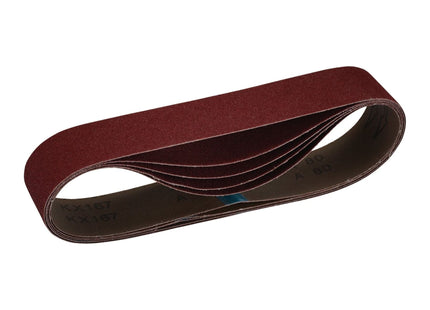 Draper Cloth Sanding Belt, 50 x 686mm, 80 Grit (Pack of 5) 09215 Draper - Town Tools 
