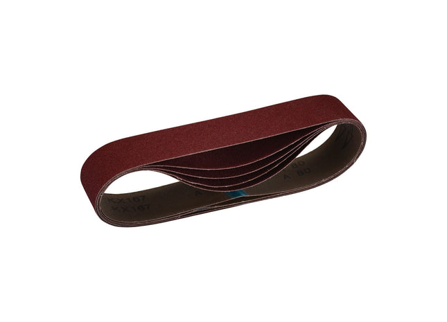 Draper Cloth Sanding Belt, 50 x 686mm, 80 Grit (Pack of 5) 09215 Draper - Town Tools 