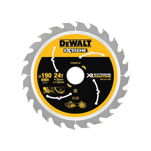 Dewalt Power Tools XR FlexVolt Circular Saw Blade 190 x 30mm x 24T DeWALT Power Tools - RockBottom Northampton