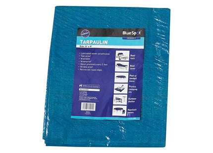 Bluespot Tools Blue Tarpaulin 1.9 x 2.9m (6 x 9ft) BlueSpot Tools - RockBottom Northampton