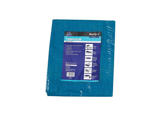 Bluespot Tools Blue Tarpaulin 1.9 x 2.9m (6 x 9ft) BlueSpot Tools - RockBottom Northampton