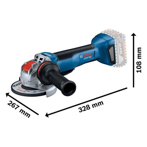 Bosch GWX 18V-10P Professional X-LOCK Angle Grinder 125mm 18V Bare Unit Bosch - RockBottom Northampton