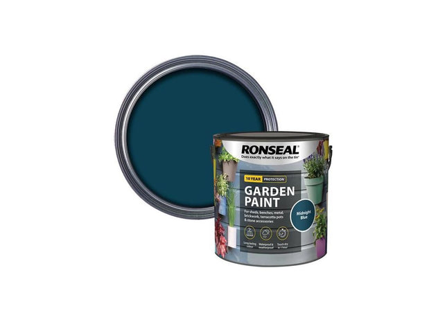 Ronseal Garden Paint Midnight Blue 2.5 litre Ronseal - RockBottom Nothampton