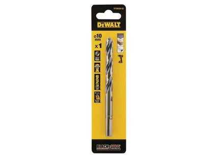 Dewalt Power Tools BLACK&GOLD HSS Drill Bit 10.0mm DeWALT Power Tools - RockBottom Northampton