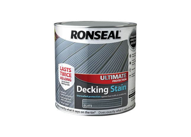 Ronseal Ultimate Protection Decking Stain Slate 2.5 litre Ronseal - RockBottom Nothampton