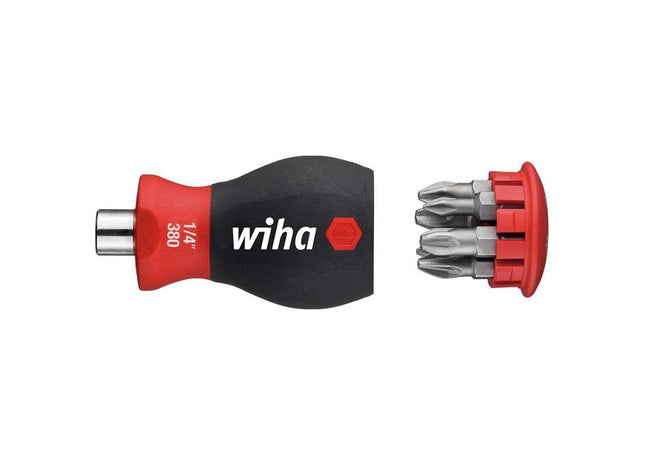 Wiha Magnetic SoftFinish® Stubby Screwdriver with Bit Magazine (PH, PZ) Wiha - RockBottom Northampton