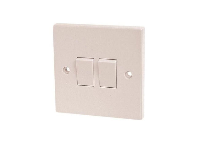 Dencon Light Switch 2-Gang 2-Way 10A Dencon - RockBottom Northampton