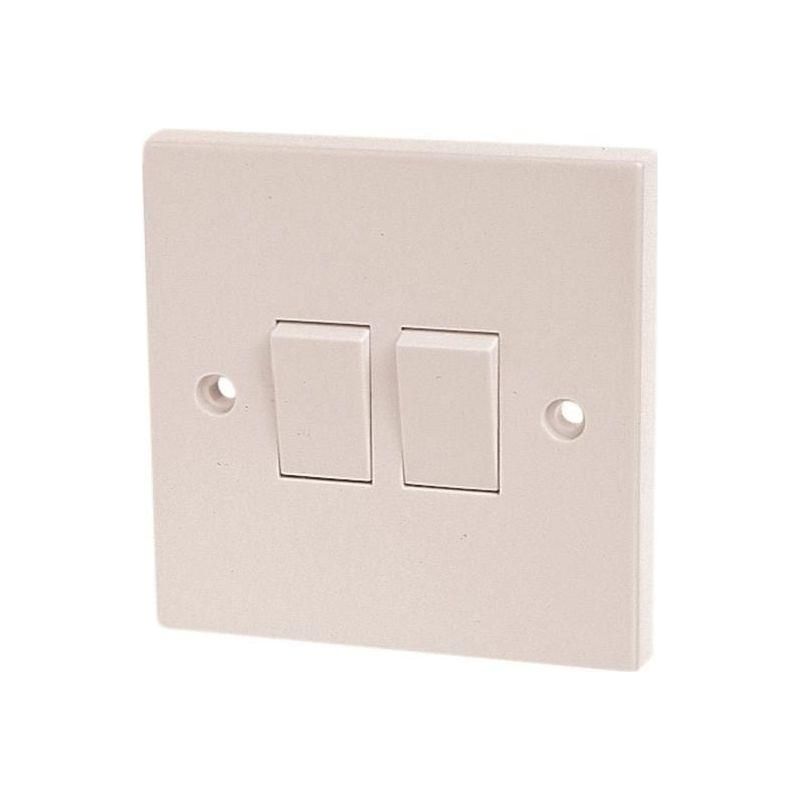 Dencon Light Switch 2-Gang 2-Way 10A Dencon - RockBottom Northampton