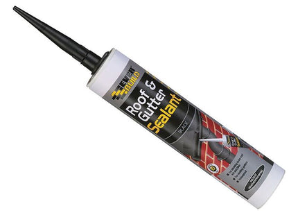 Everbuild Sika Roof & Gutter Sealant Black 295ml Everbuild Sika - RockBottom Northamptin