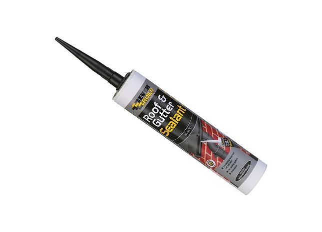 Everbuild Sika Roof & Gutter Sealant Black 295ml Everbuild Sika - RockBottom Northamptin
