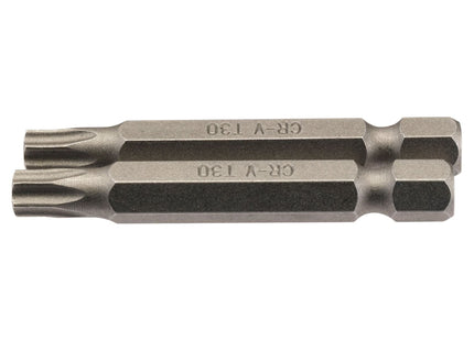 Draper TX-STAR Insert Bit, 1/4" Hex, 50mm Long, T30 (Pack of 2) Draper - Town Tools 