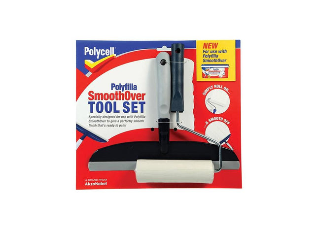 Polycell SmoothOver Tool Set Roller & Spreader Polycell - RockBottom Nothampton