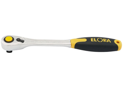 Draper Elora Fine Tooth Quick Release Soft Grip Reversible Ratchet, 1/2" Sq. Dr. Draper - Town Tools 