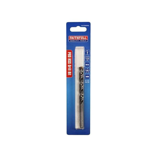 Faithfull Professional HSS Jobber Drill Bit Pre Pack 9.00mm OL:125mm WL:76mm Faithfull - RockBottom Northampton