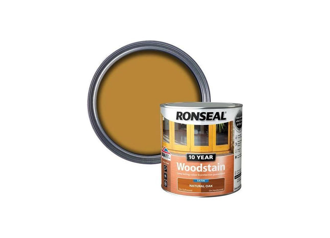 Ronseal 10 Year Woodstain Natural Oak 750ml Ronseal - RockBottom Nothampton