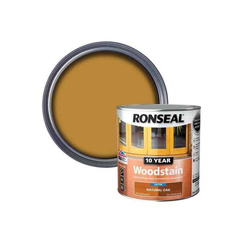 Ronseal 10 Year Woodstain Natural Oak 750ml Ronseal - RockBottom Nothampton