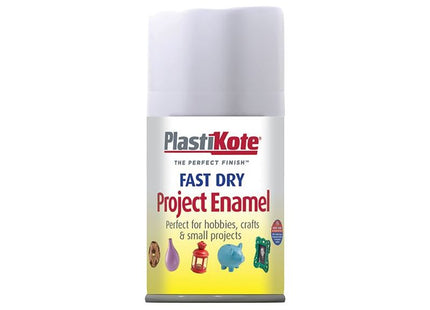 Plastikote Fast Dry Enamel Aerosol Matt White 100ml PlastiKote - RockBottom Nothampton