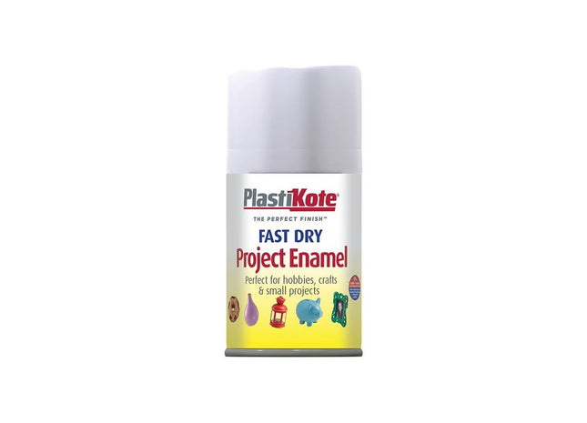 Plastikote Fast Dry Enamel Aerosol Matt White 100ml PlastiKote - RockBottom Nothampton
