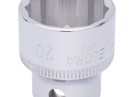 Draper Elora Bi-Hexagon Socket, 3/8" Sq. Dr., 20mm 25961 Draper - Town Tools 