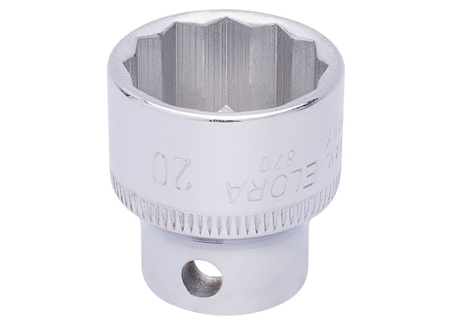Draper Elora Bi-Hexagon Socket, 3/8" Sq. Dr., 20mm 25961 Draper - Town Tools 