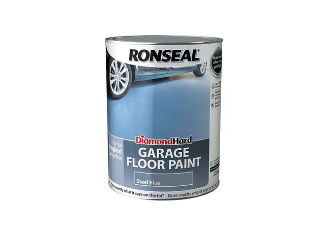 Ronseal Diamond Hard Garage Floor Paint Steel Blue 5 litre Ronseal - RockBottom Nothampton