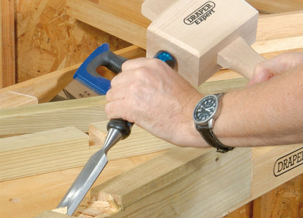 Draper Soft Grip Pound Thru Bevel Edge Wood Chisel, 25 x 140mm 24408 Draper - Town Tools 